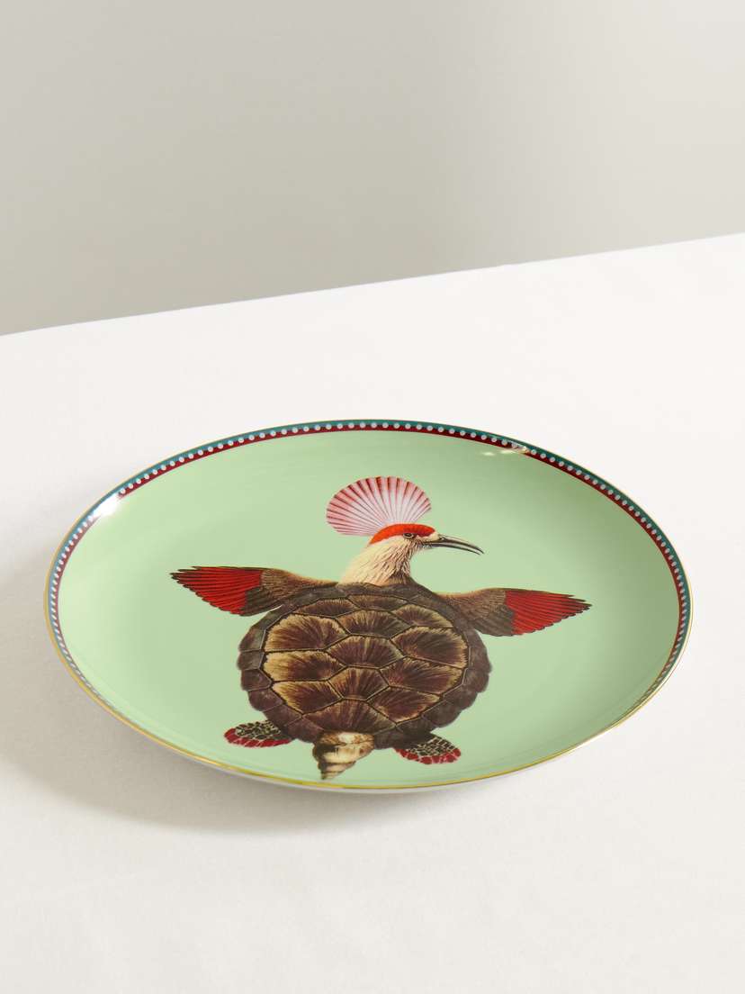 La DoubleJ + Beto Val Gold-plated Porcelain Plate