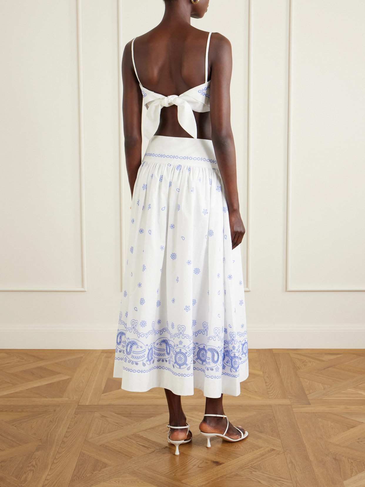 Asymmetric Embroidered Linen And Cotton-Blend Top