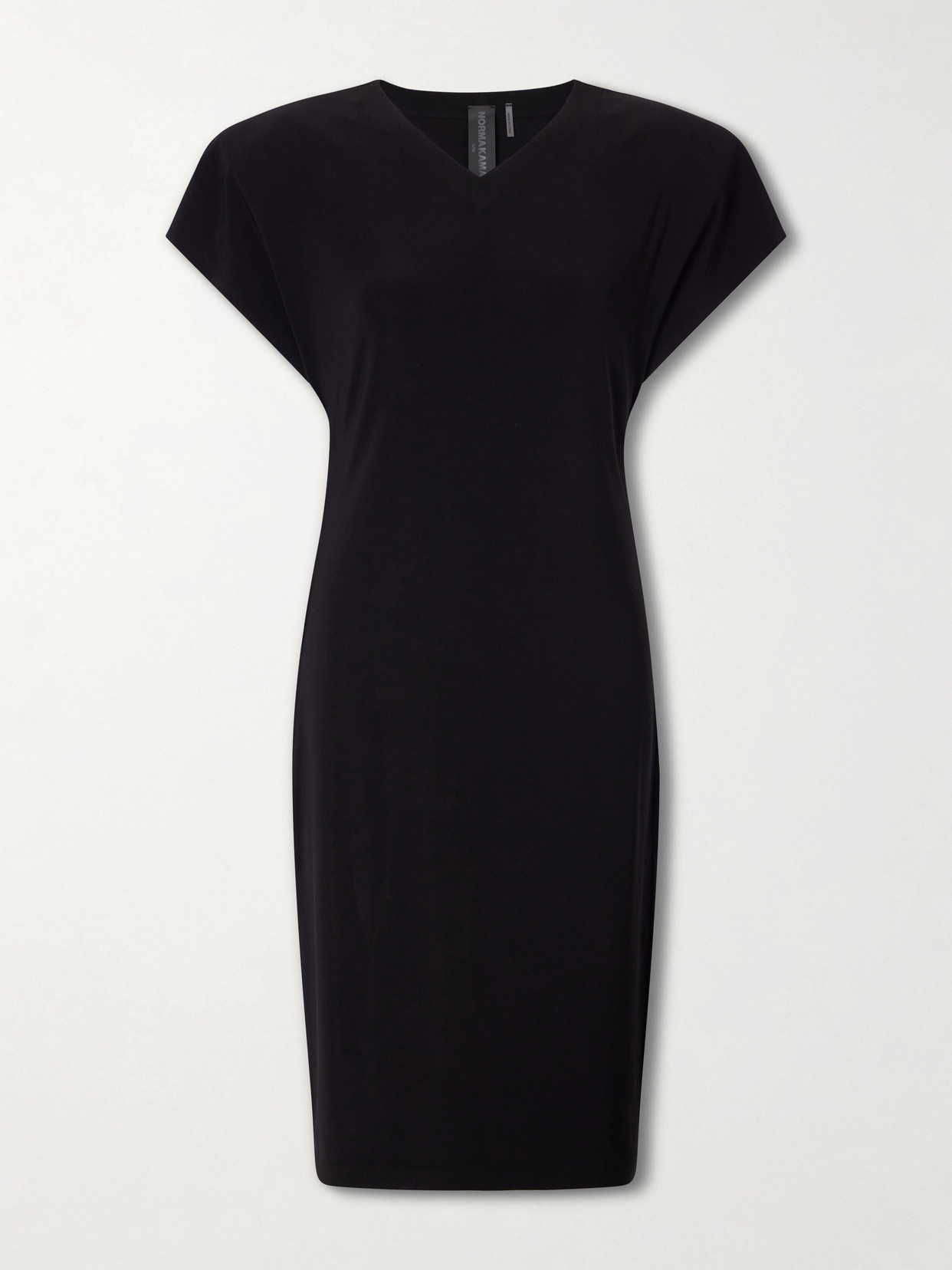 Norma Kamali Stretch-jersey Midi Dress In Black