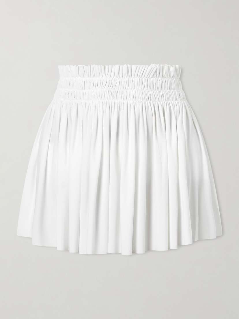 Norma Kamali Pickleball Pleated Jersey Tennis Skirt