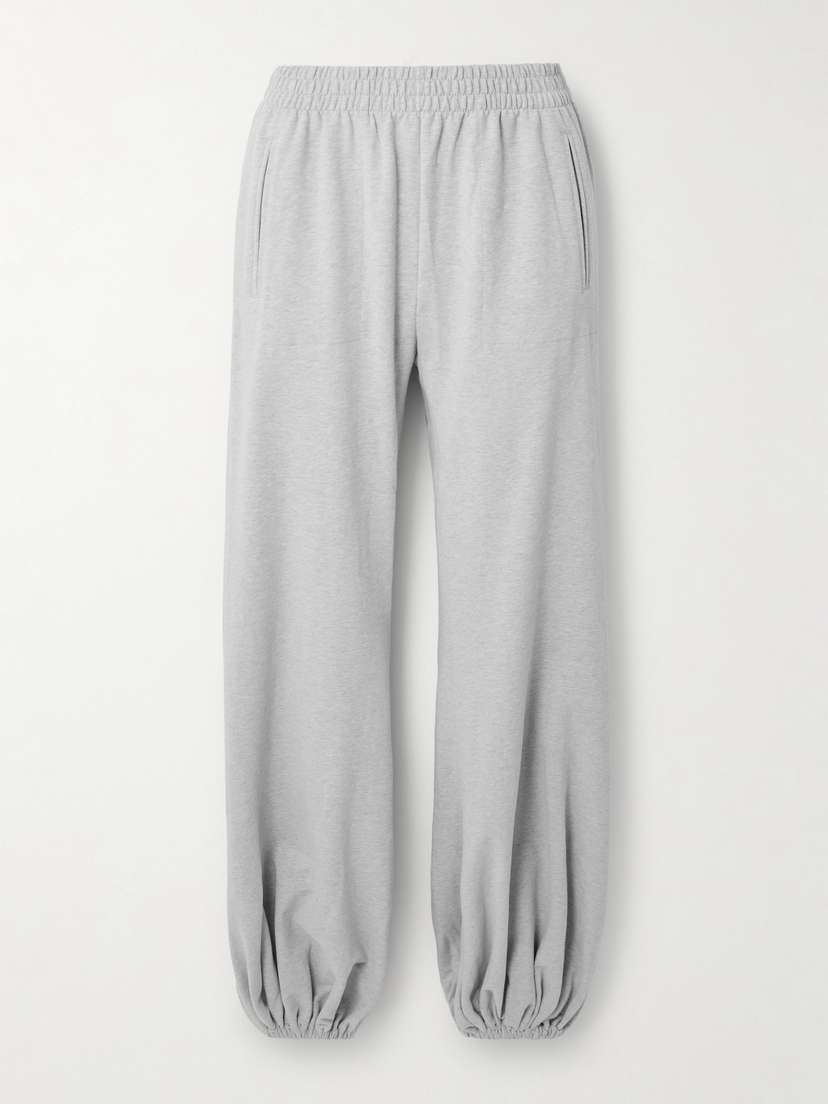 Norma Kamali Stretch-cotton Jersey Tapered Sweatpants