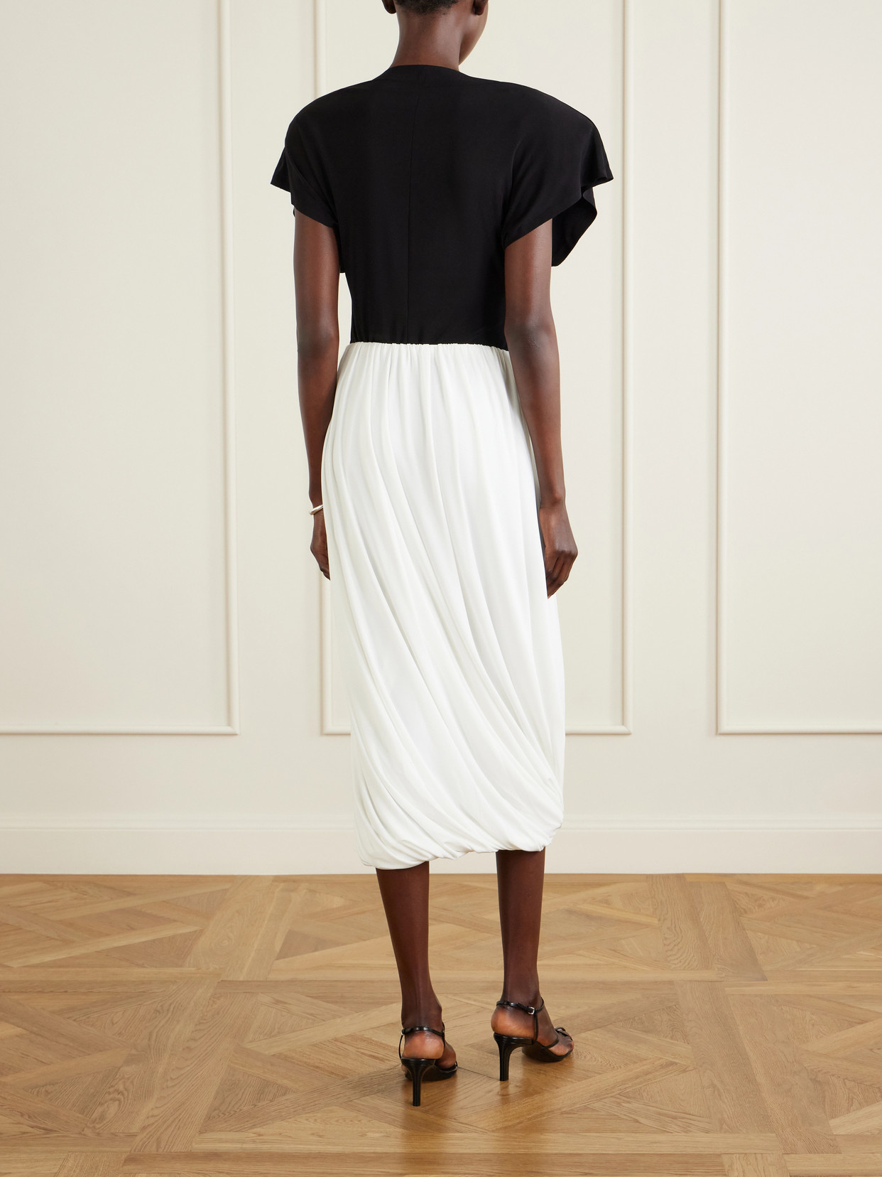 Pleated Jersey Midi