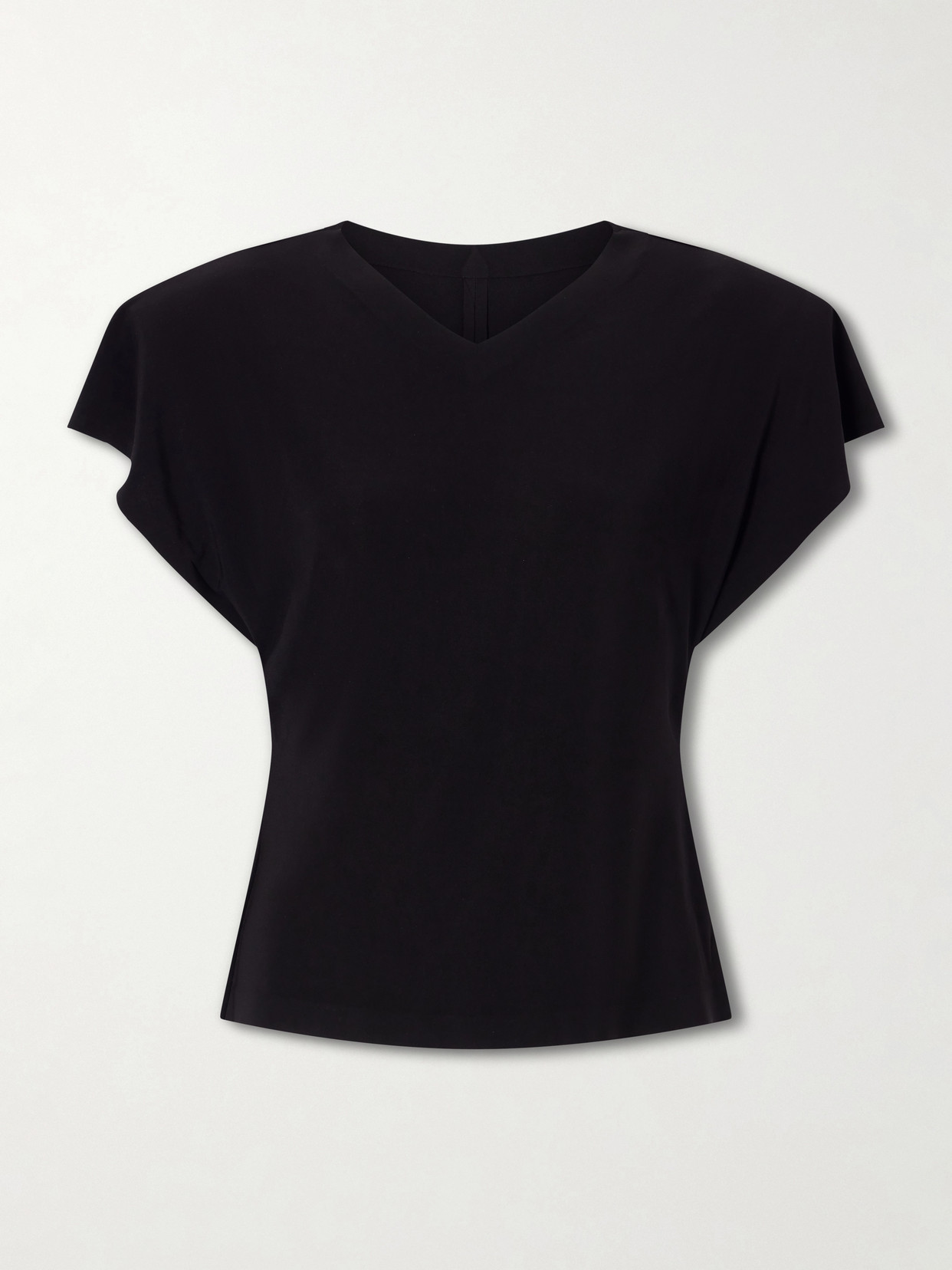 Norma Kamali Stretch-jersey Blouse In Black