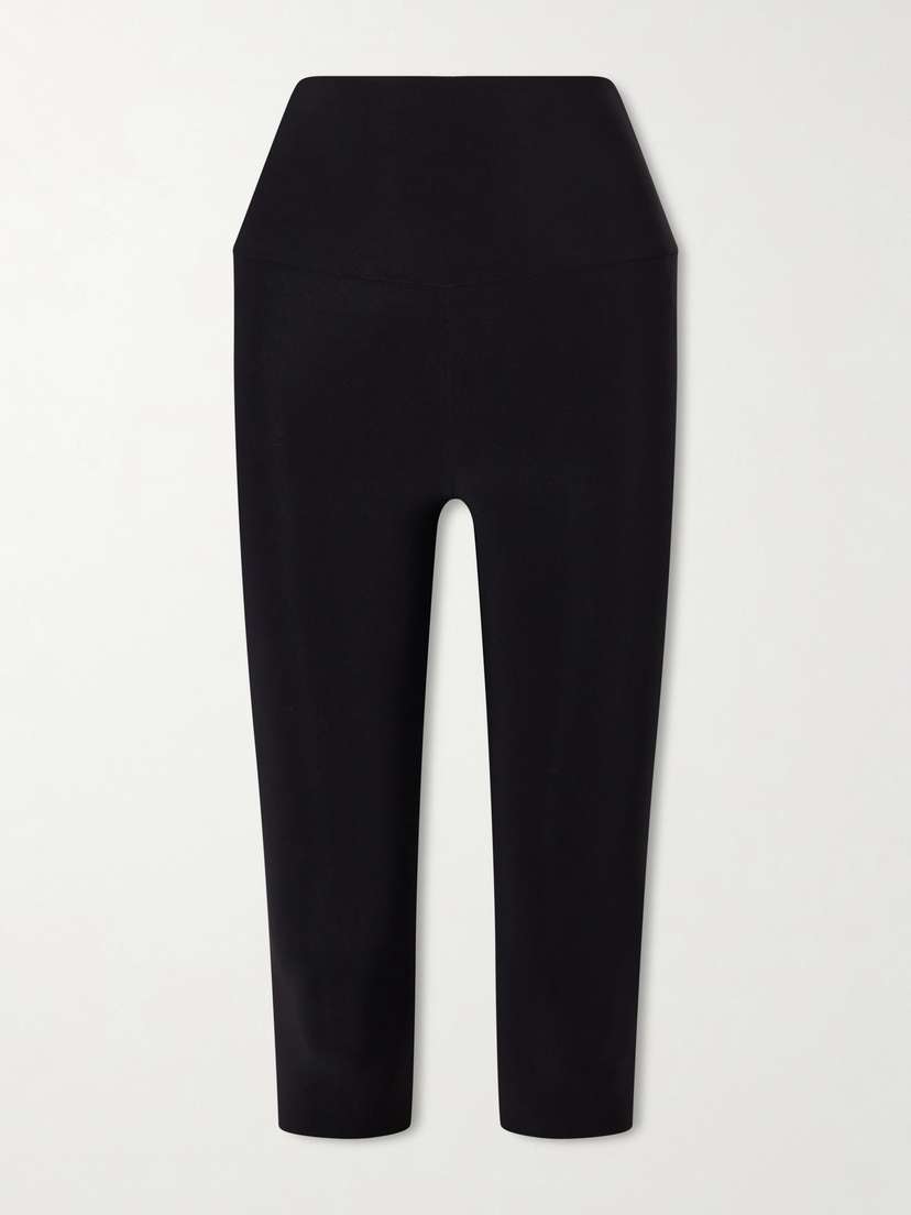 Norma Kamali Pedal Pusher Cropped Stretch-jersey Leggings
