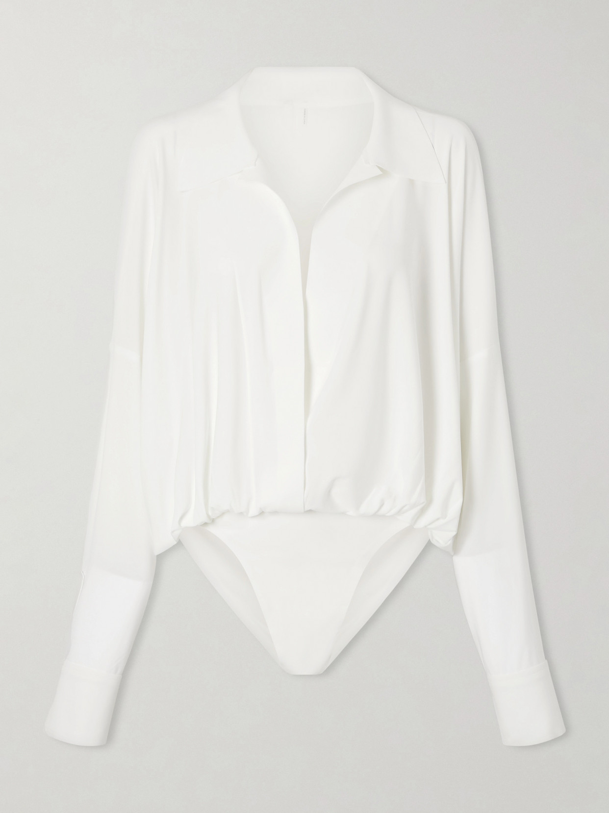 Norma Kamali Jersey Bodysuit In White