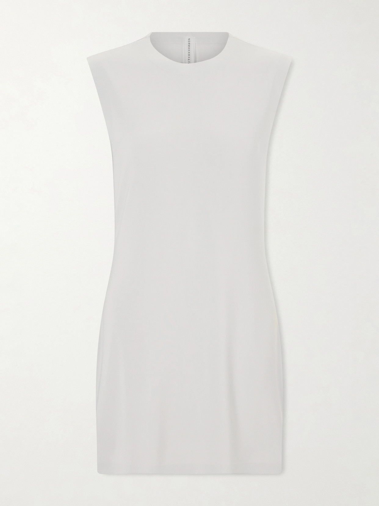 Norma Kamali Satin-crepe Mini Dress In White