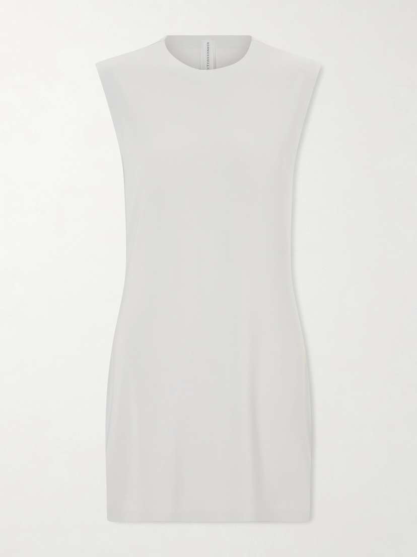 Norma Kamali Satin-crepe Mini Dress