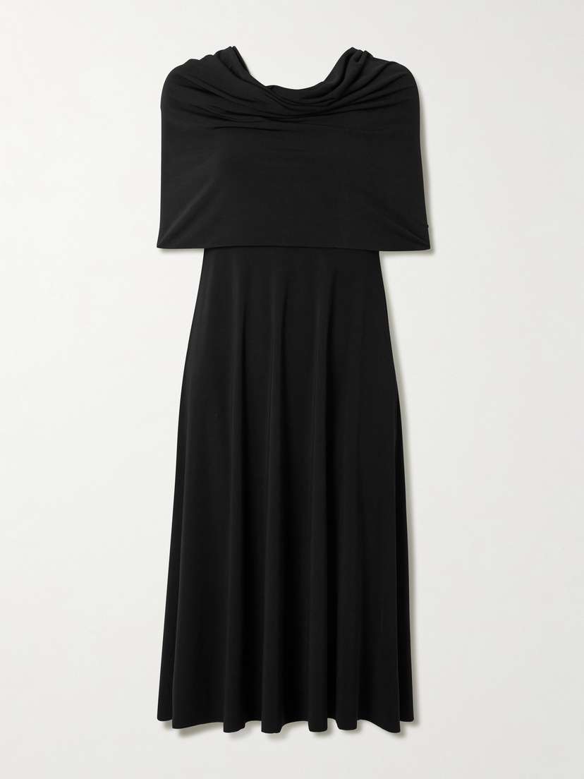 Norma Kamali Off-the-shoulder Jersey Midi Dress