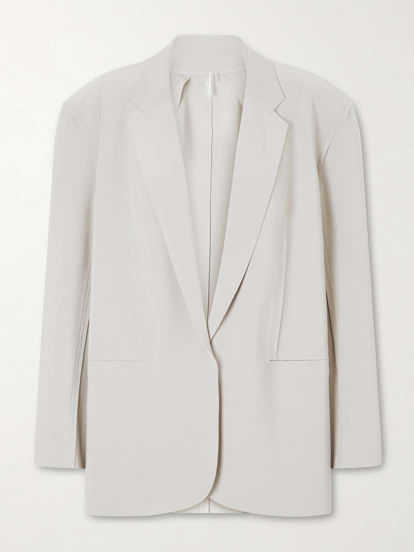 Norma Kamali Single-breasted Stretch-jersey Blazer