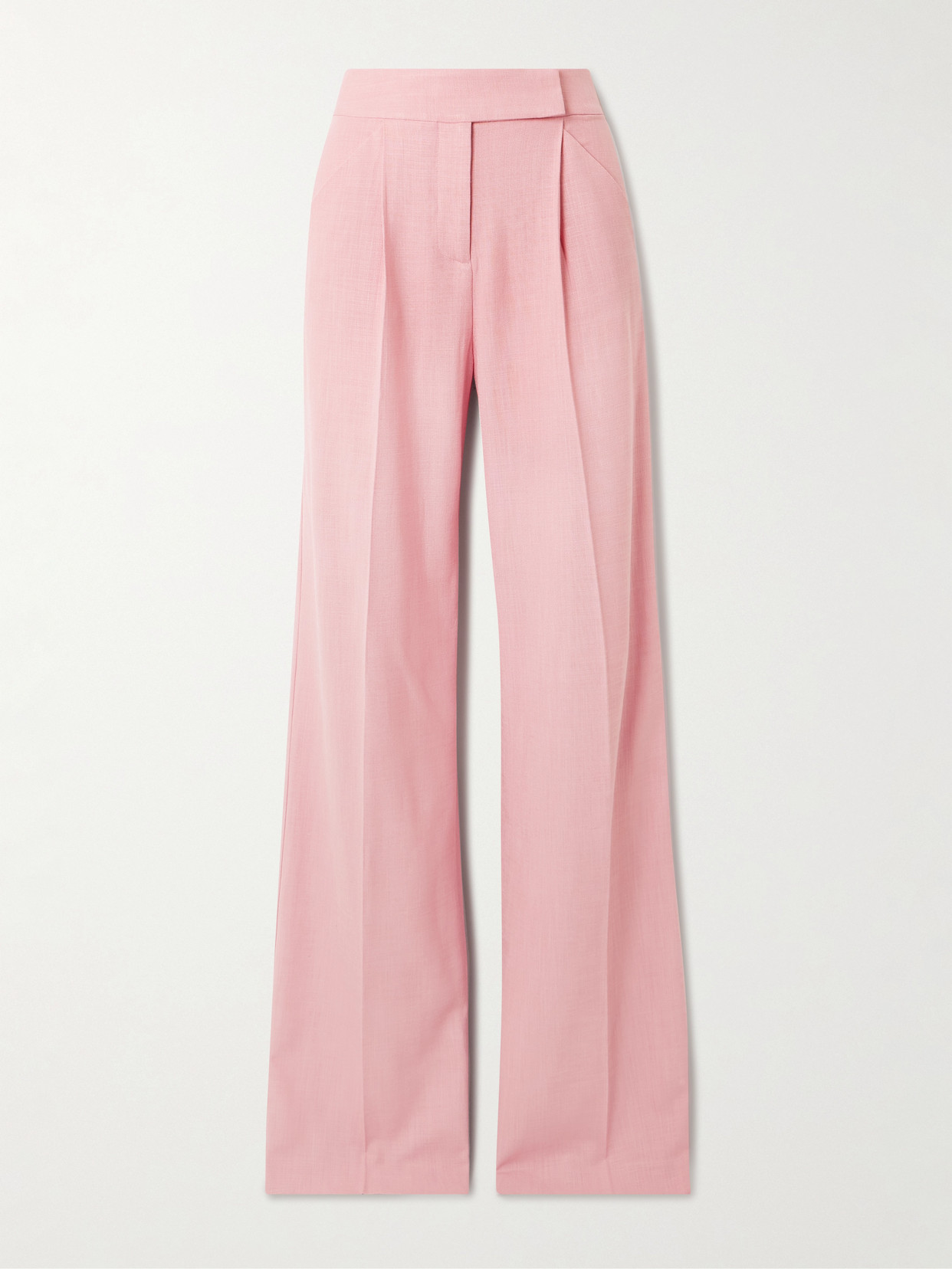 Veronica Beard Marbeau Canvas Wide-leg Pants In Pink