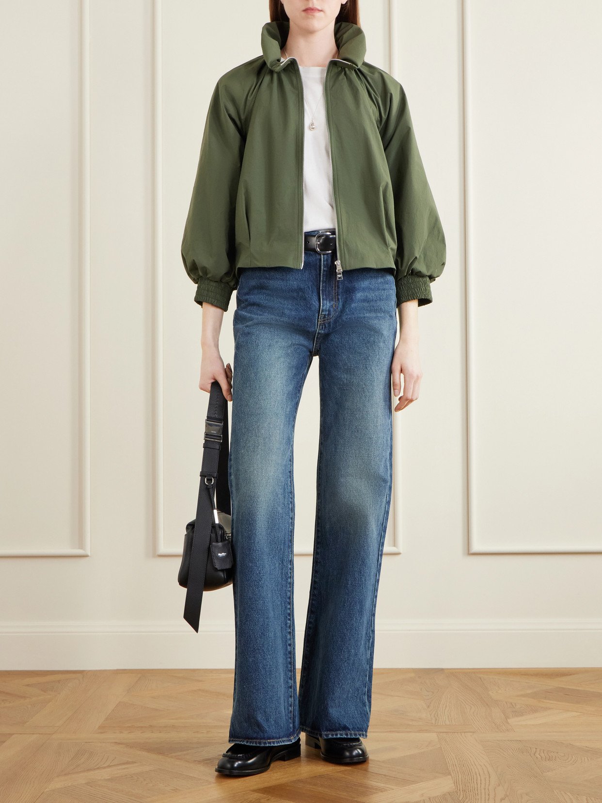 Veronica Beard Circe Faille Bubble Jacket In Green