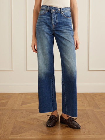 Veronica Beard Taylor high-rise wide-leg jeans