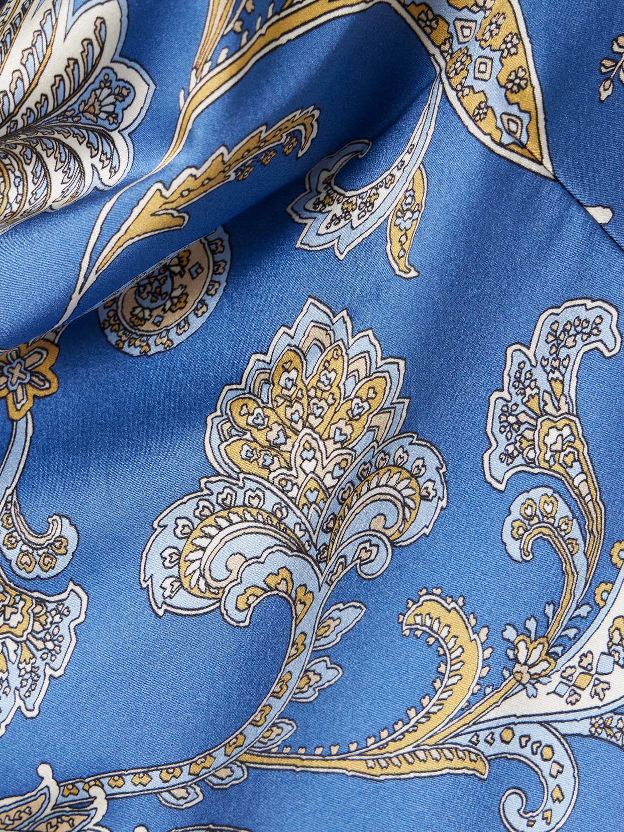 Veronica Beard Ember Long Sleeve Paisley Silk Blend Maxi Dress In Blue
