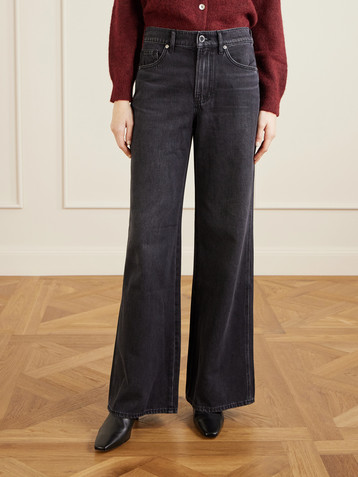 Veronica Beard Kasey mid-rise wide-leg jeans