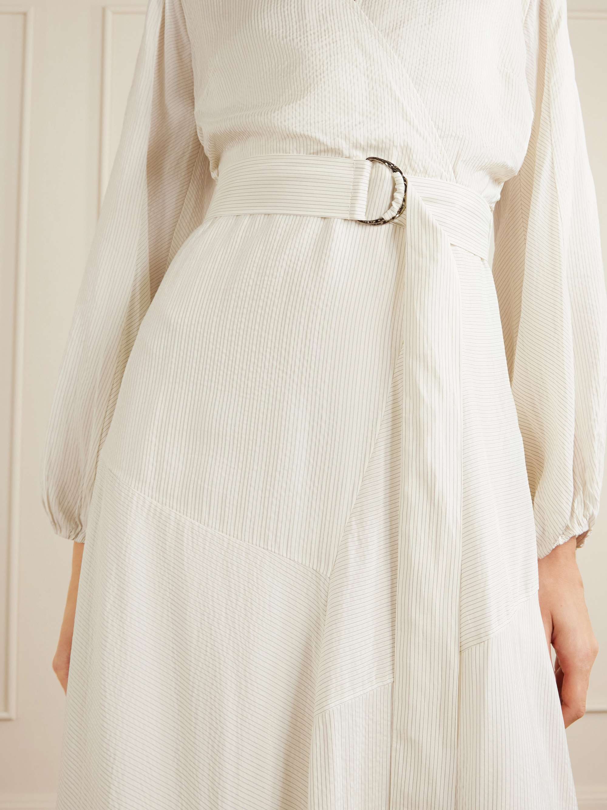 VERONICA BEARD Seneca striped midi dress | NET-A-PORTER