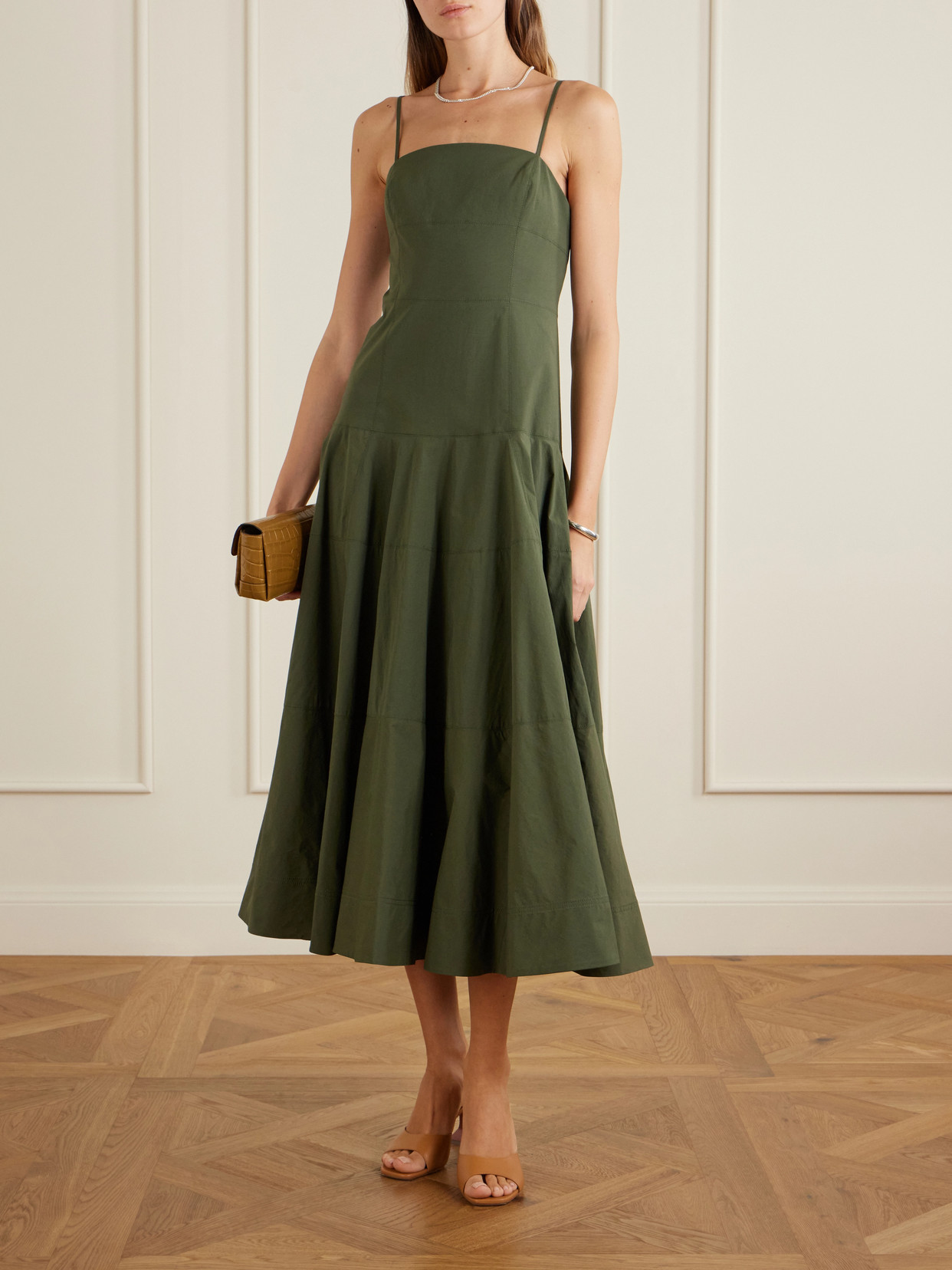 Ilona Taffeta Midi Dress