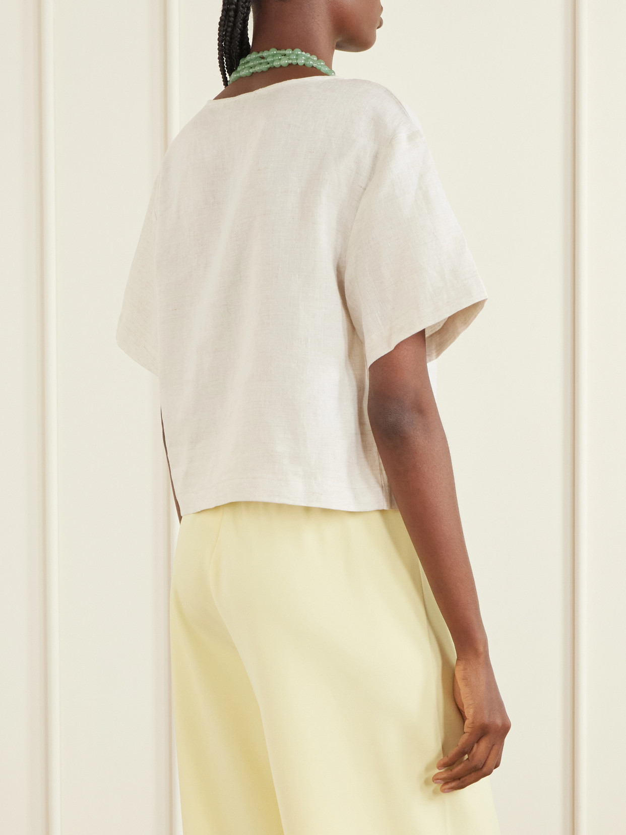 Staud Ava Linen Top In Natural In Neutral