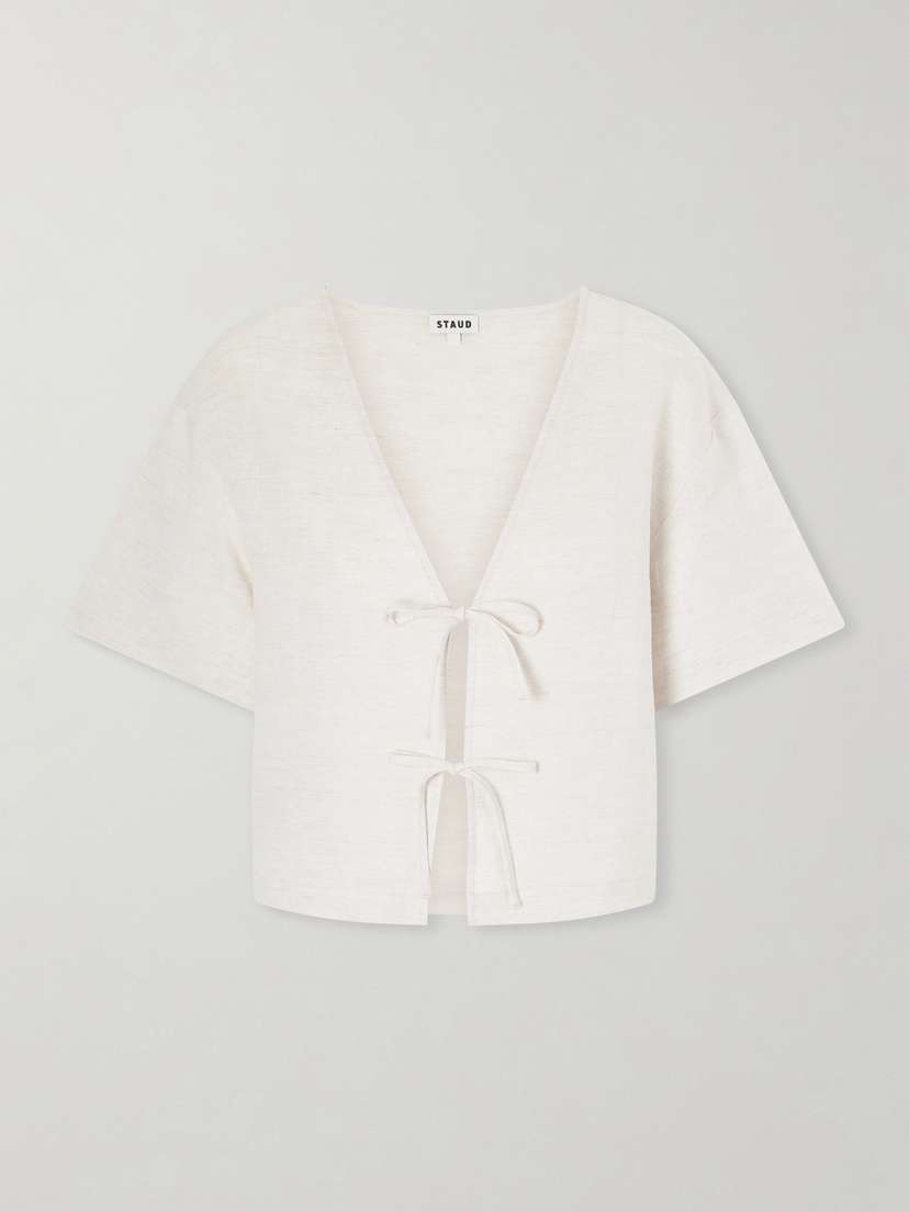 Staud Ava Linen Blouse