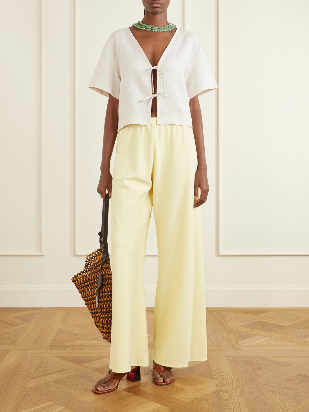 Staud Ava Linen Top In Natural In Neutral