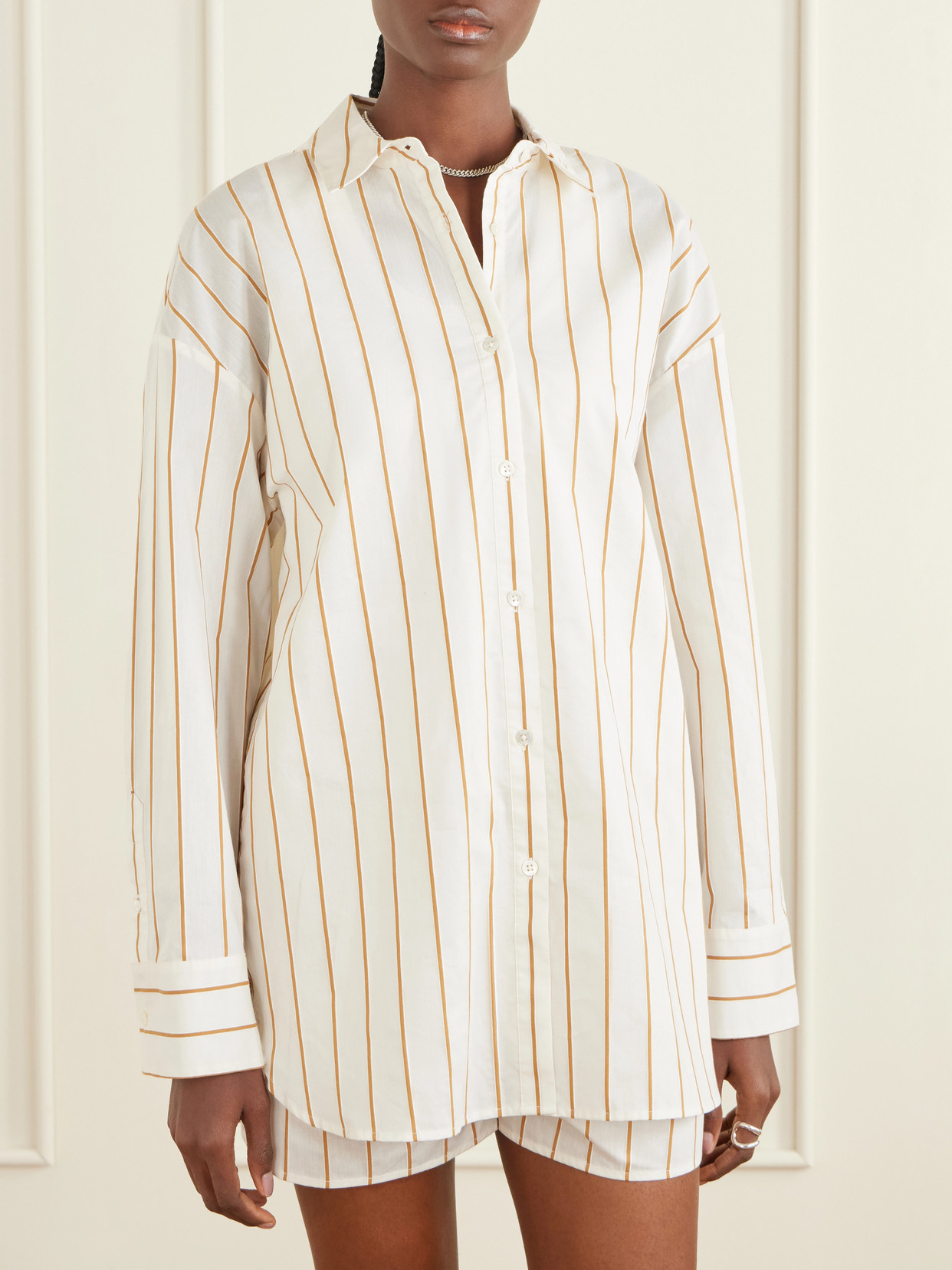 Kendy Striped Cotton-Blend Shirt