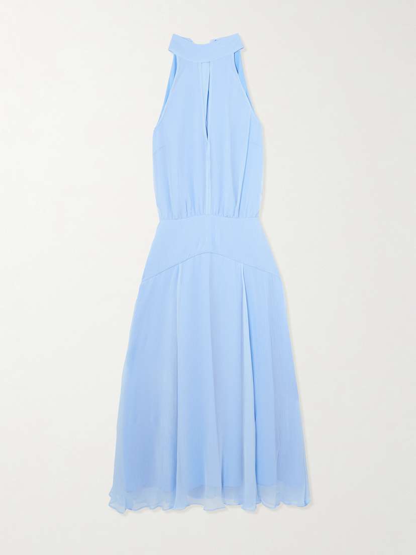 Staud Camryn Cutout Crepon Midi Dress