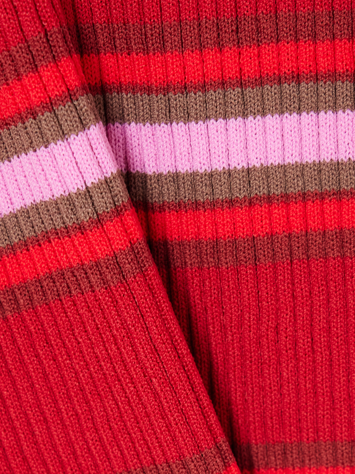 Ren Striped Ribbed-Knit Polo
