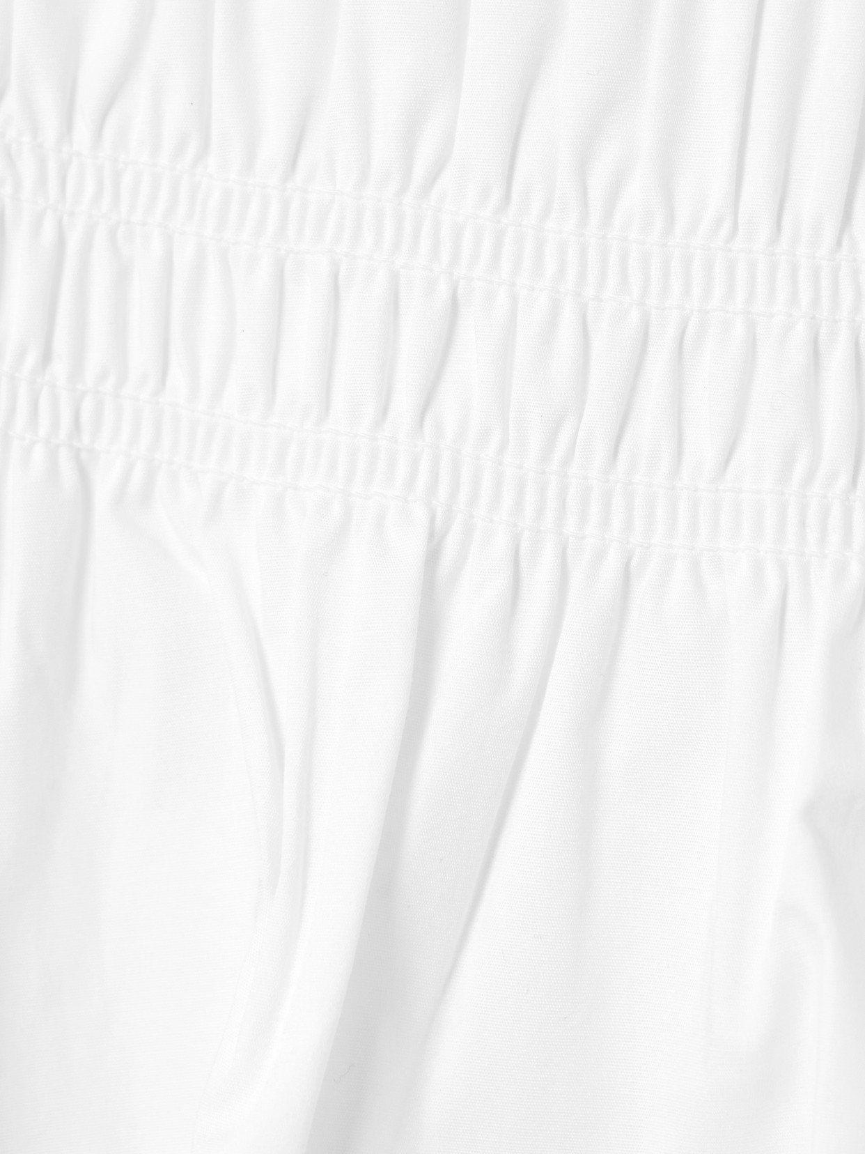 Culver Shirred Cotton-Blend Poplin Peplum Top