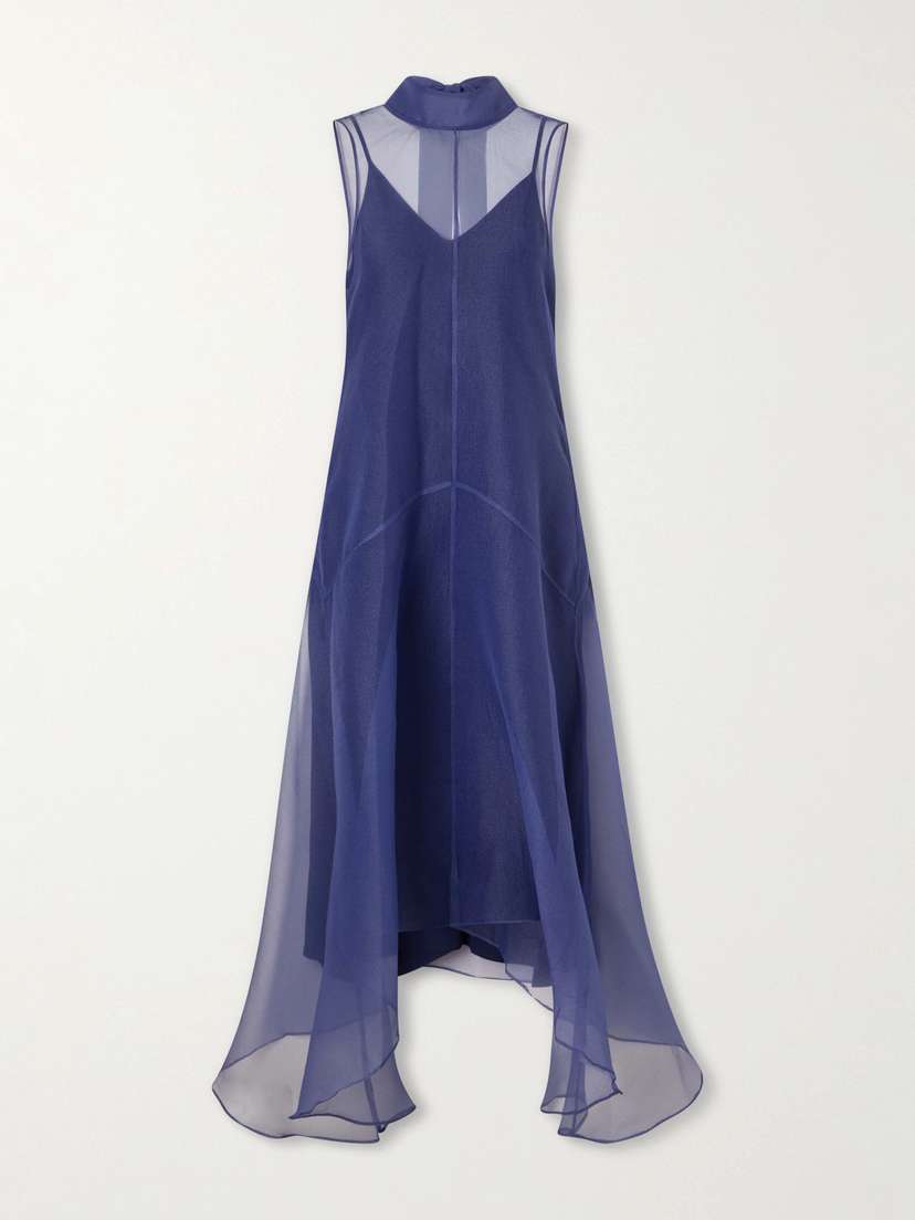 Staud Auden Sheer Midi Dress