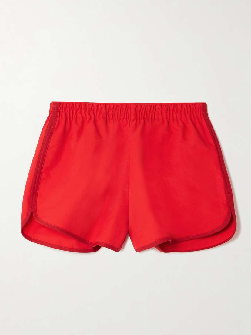 Staud Anchor Piped Cotton-blend Shorts