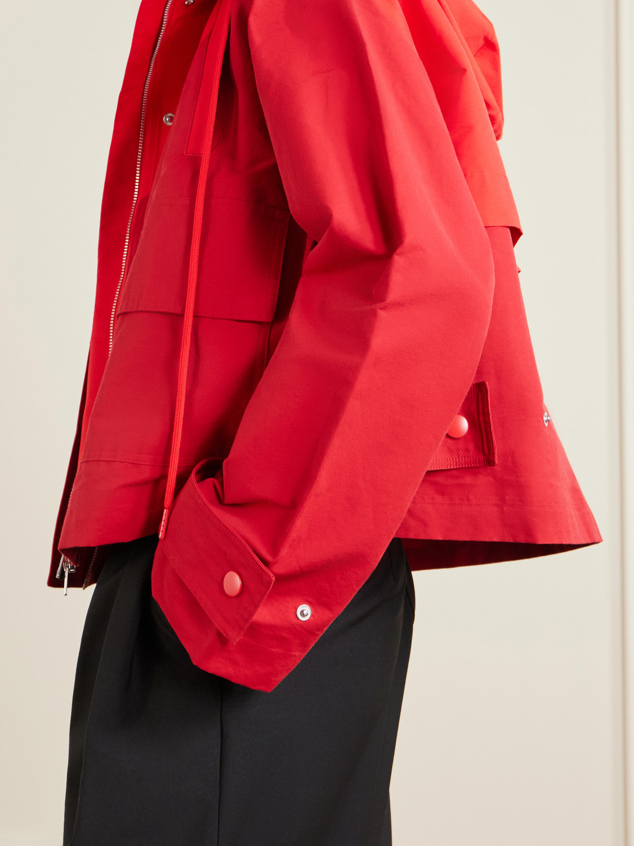 Alta Hooded Two-Tone Cotton-Blend Jacket