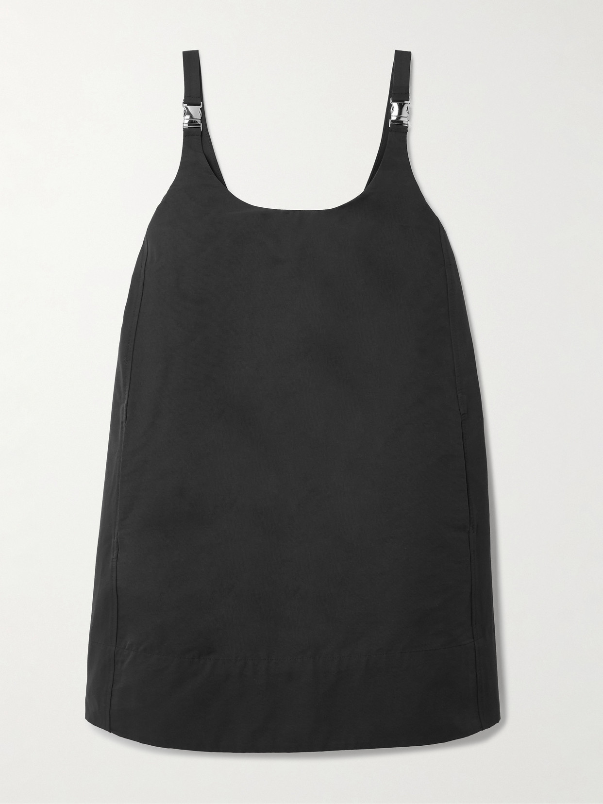 Staud Glade Buckled Cotton-blend Mini Dress In Gray