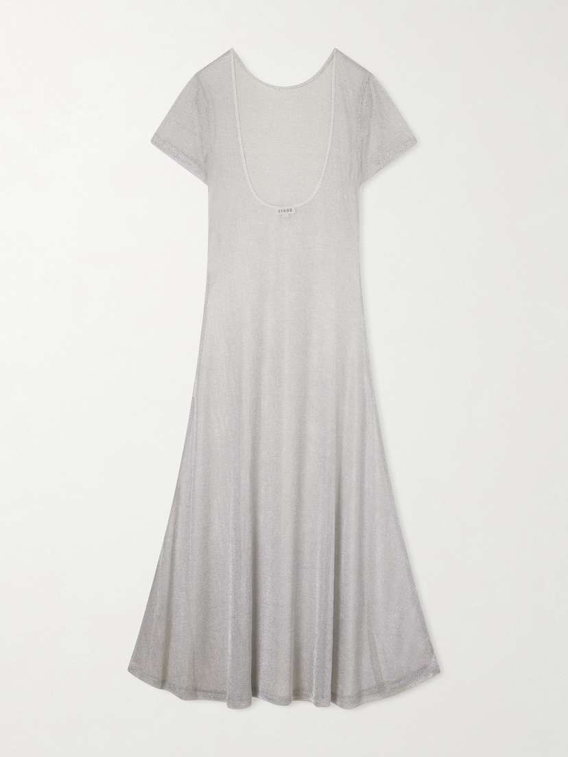 Staud Zinc Metallic Knitted Cover-up