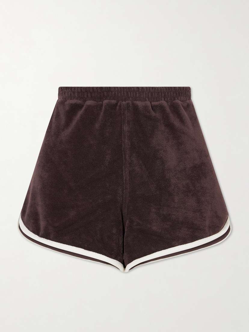 Staud Rove Cotton-blend Terry Shorts
