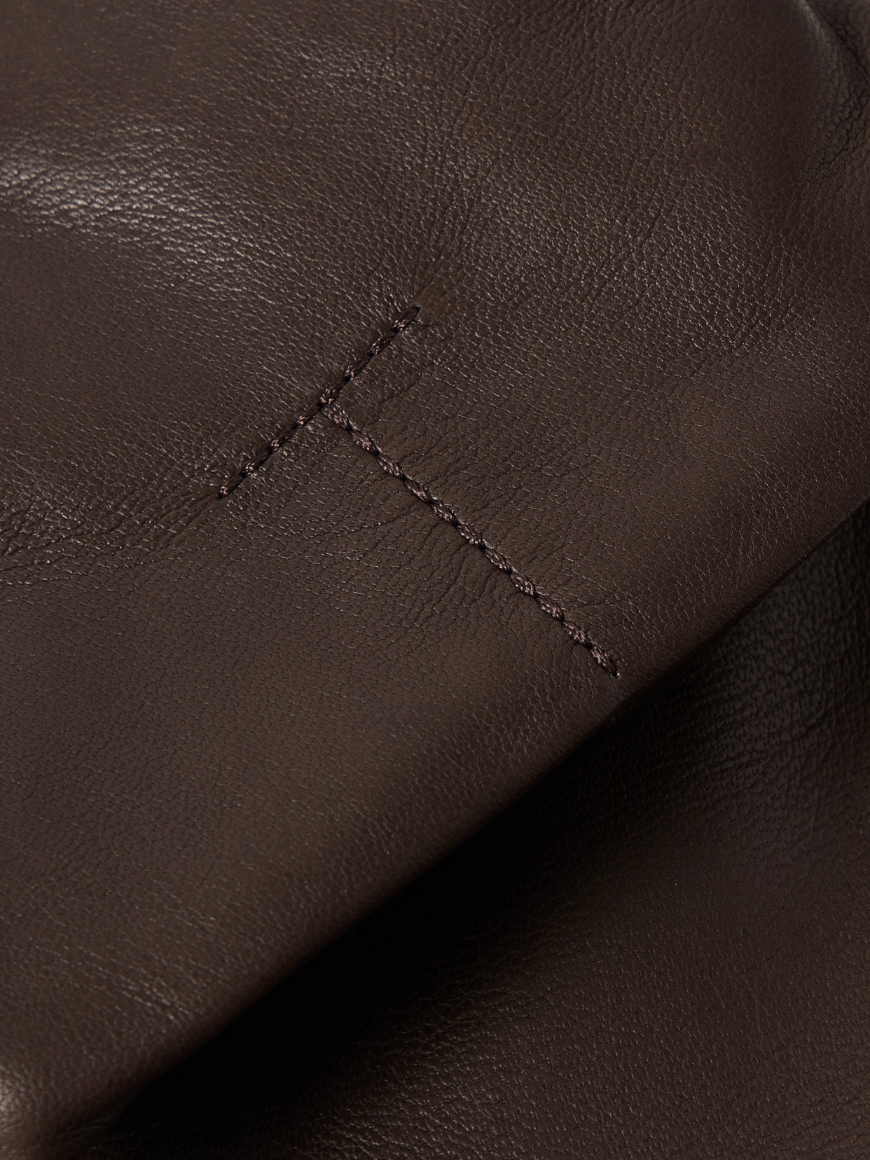 Totême Leather Gloves In Brown