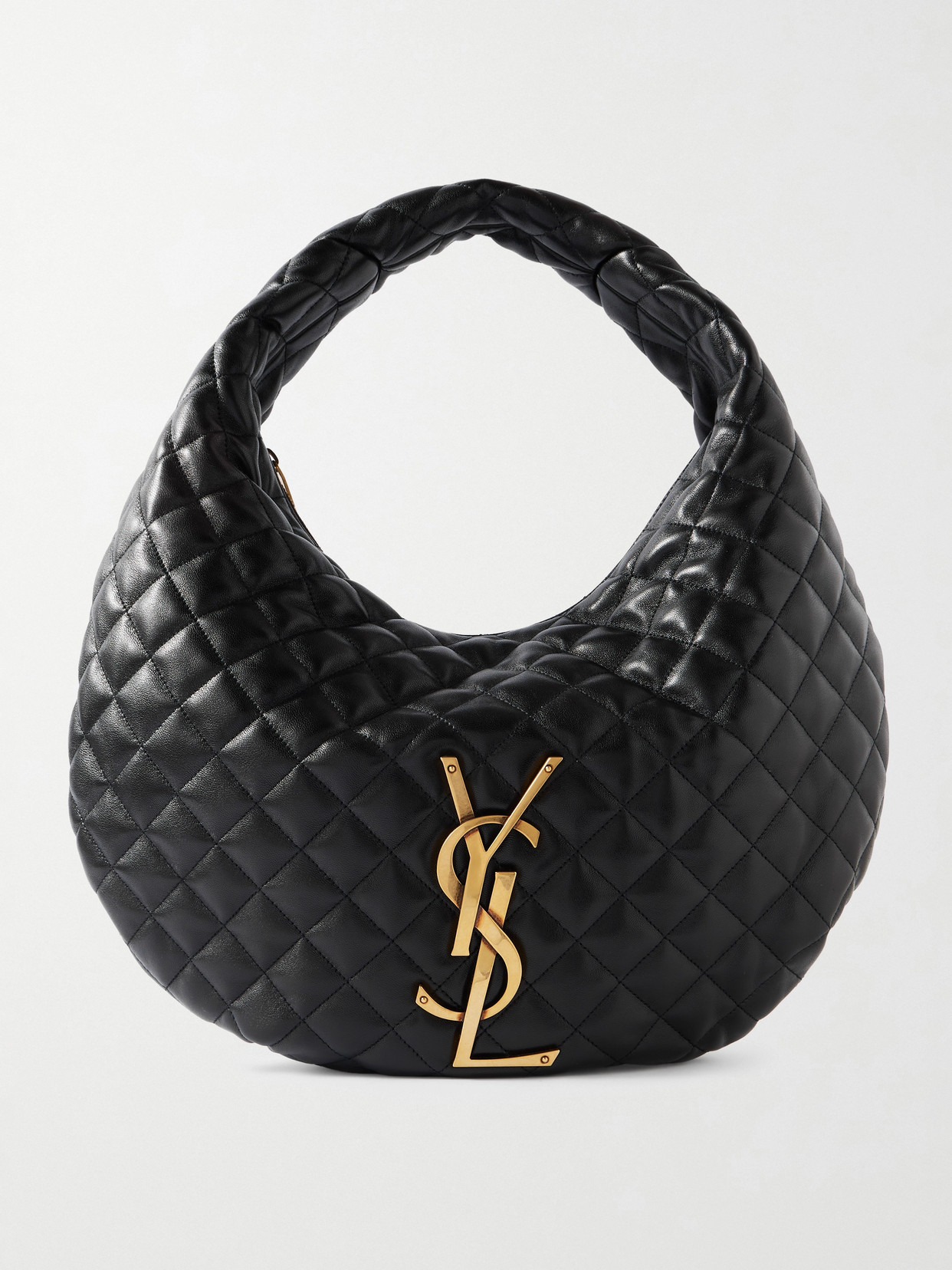 Saint Laurent Icare Quilted Leather Tote In Black