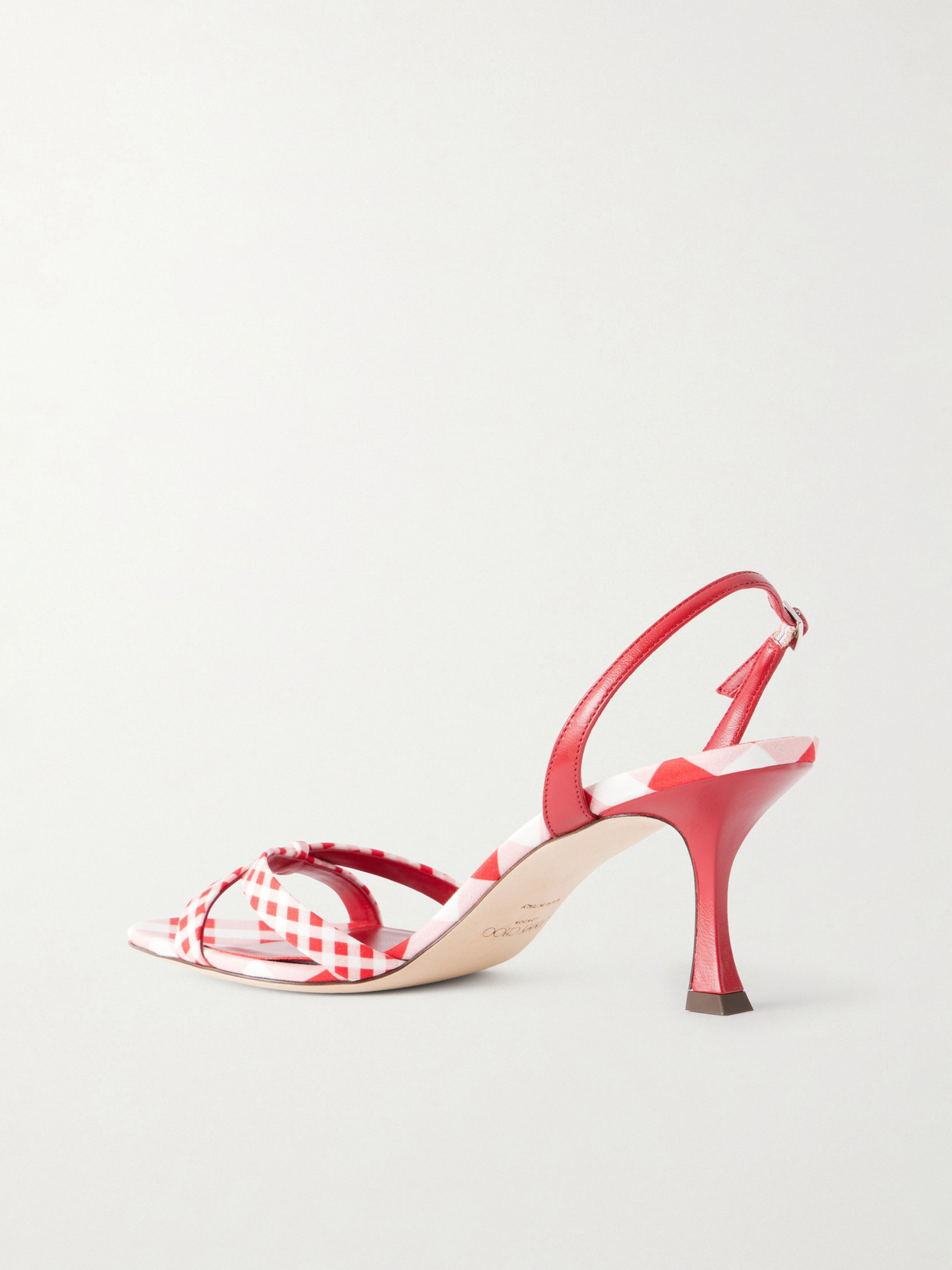 Elsy 70 Leather-Trimmed Twill Slingback