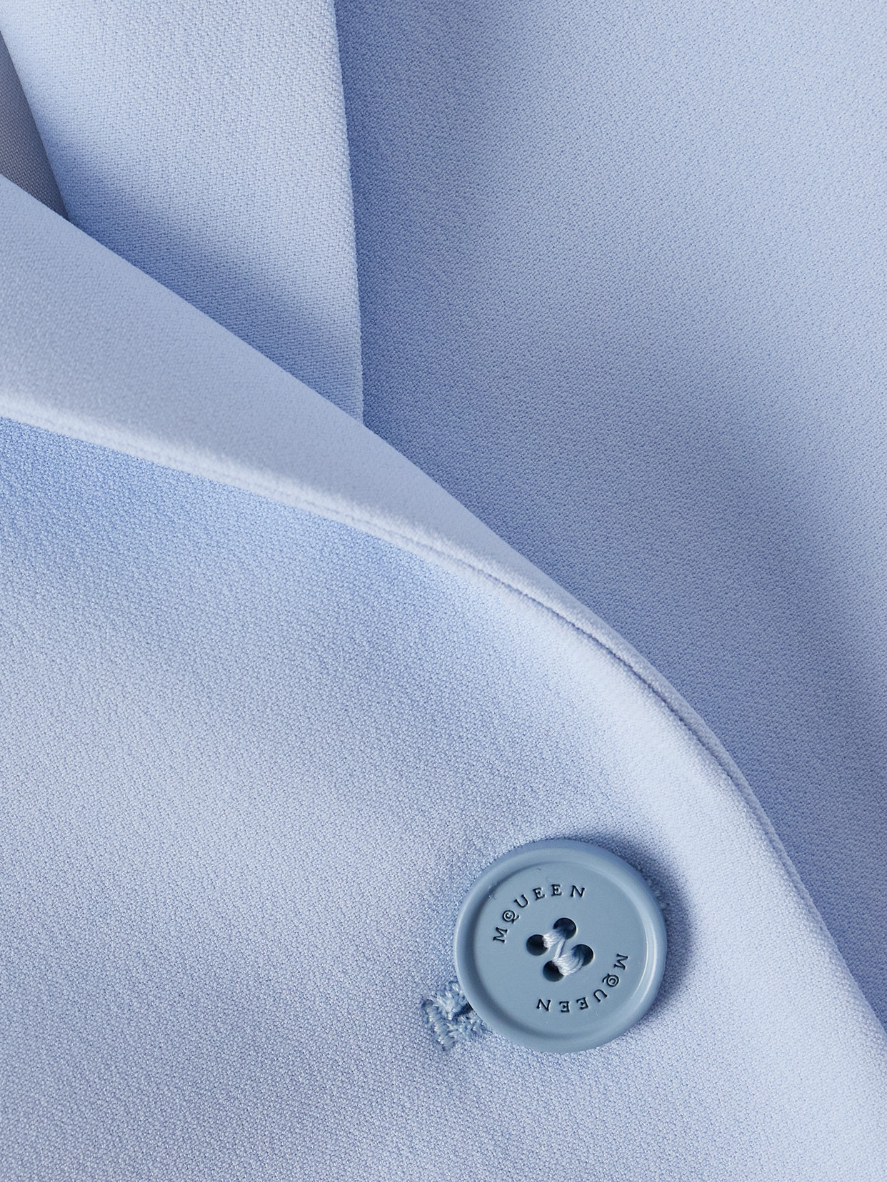 Alexander Mcqueen Crepe Blazer In Blue