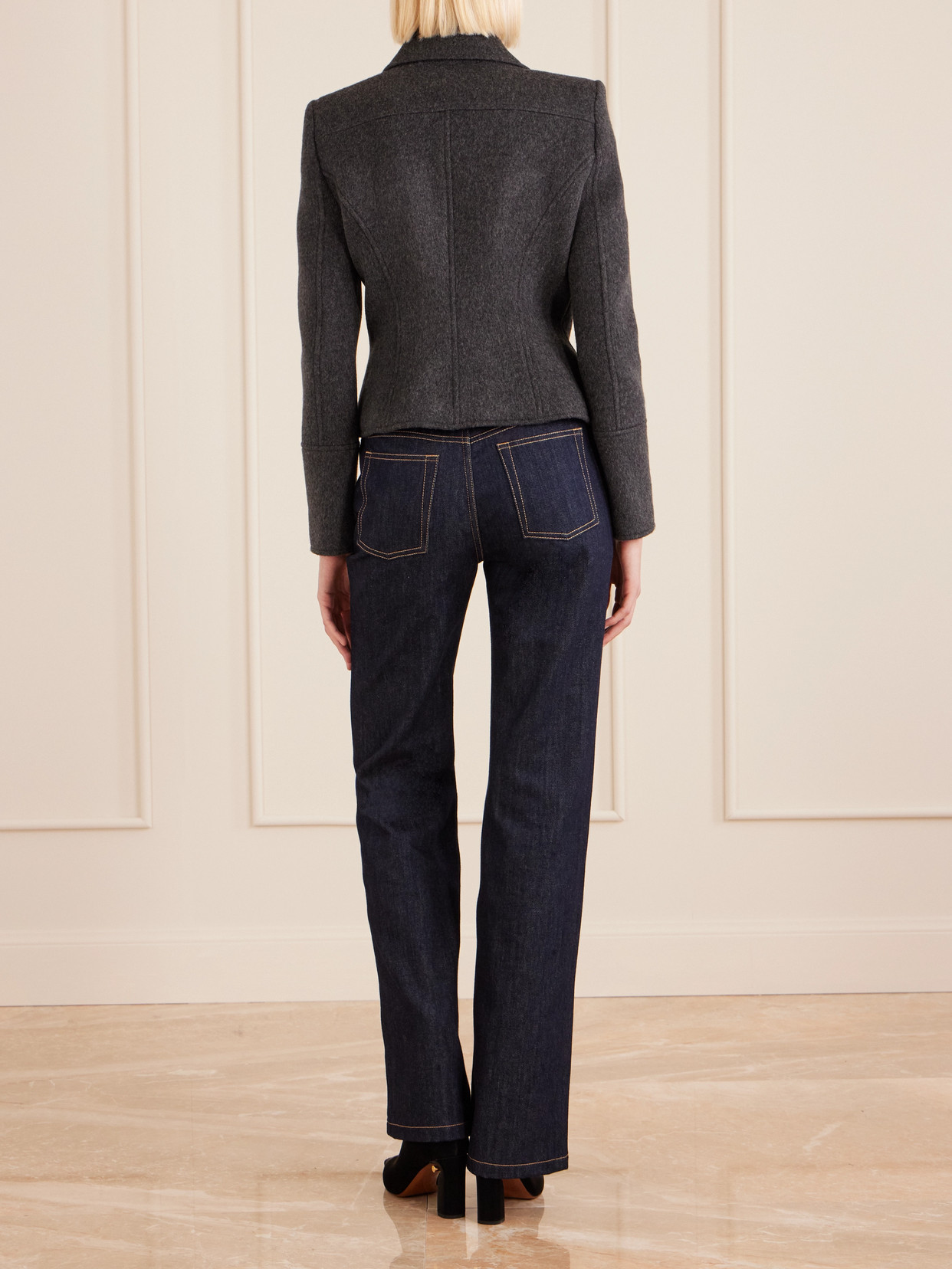 Alexander Mcqueen Double-breasted Wool-felt Blazer In Multi