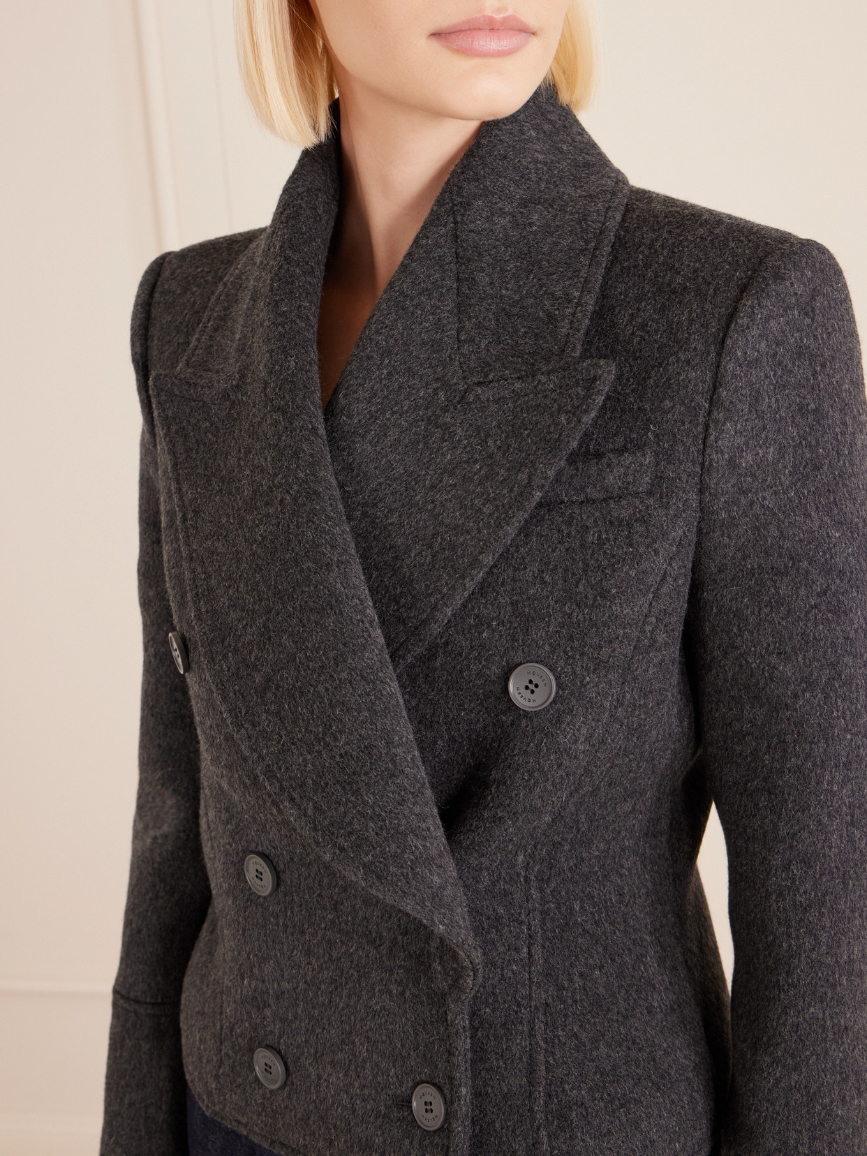 Alexander Mcqueen Double-breasted Wool-felt Blazer In Multi