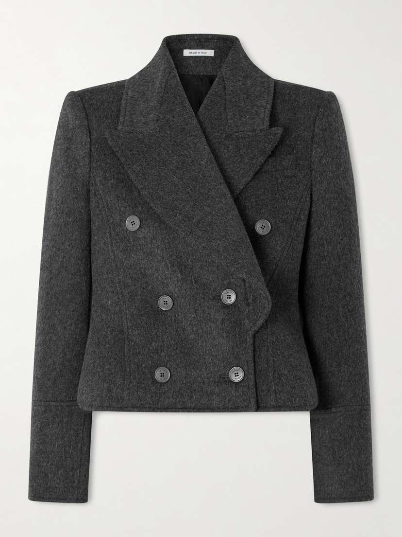 McQueen Double-breasted Wool-felt Blazer