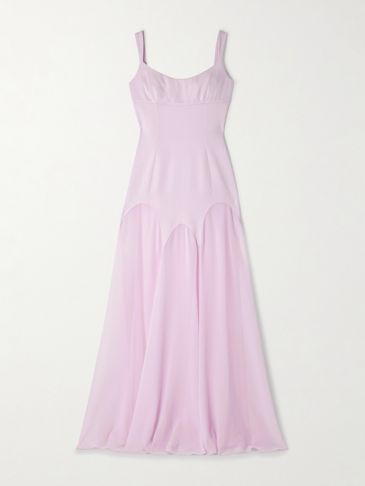 Alexander Mcqueen Paneled Satin-crepe Gown In Multi