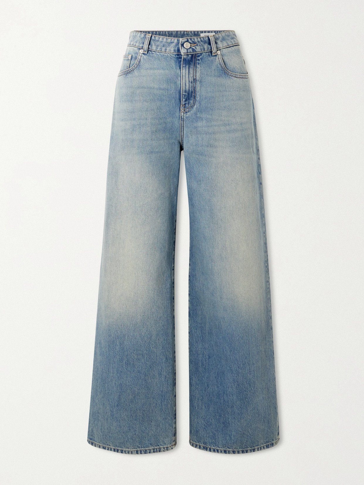 Alexander Mcqueen Mid-rise Wide-leg Jeans In Blue