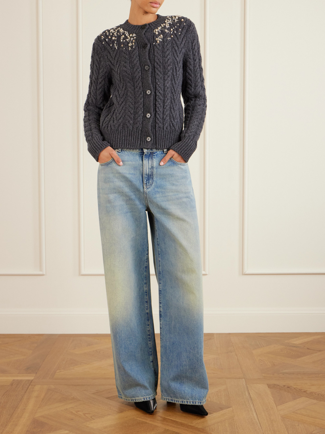 Alexander Mcqueen Mid-rise Wide-leg Jeans In Blue