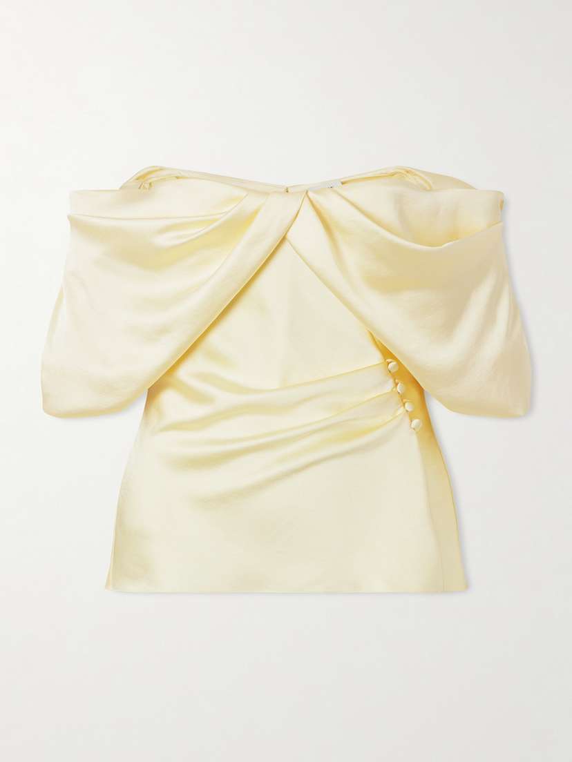McQueen Off-the-shoulder Satin Top