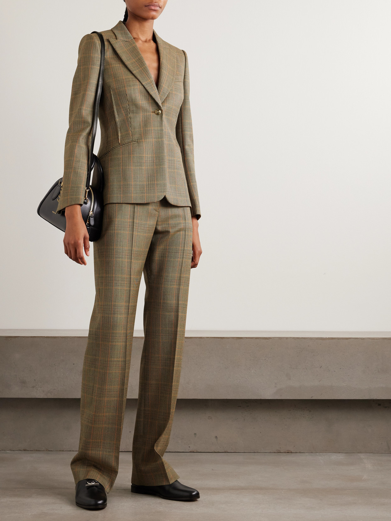 Alexander Mcqueen Prince Of Wales Checked Wool Blazer In Multi