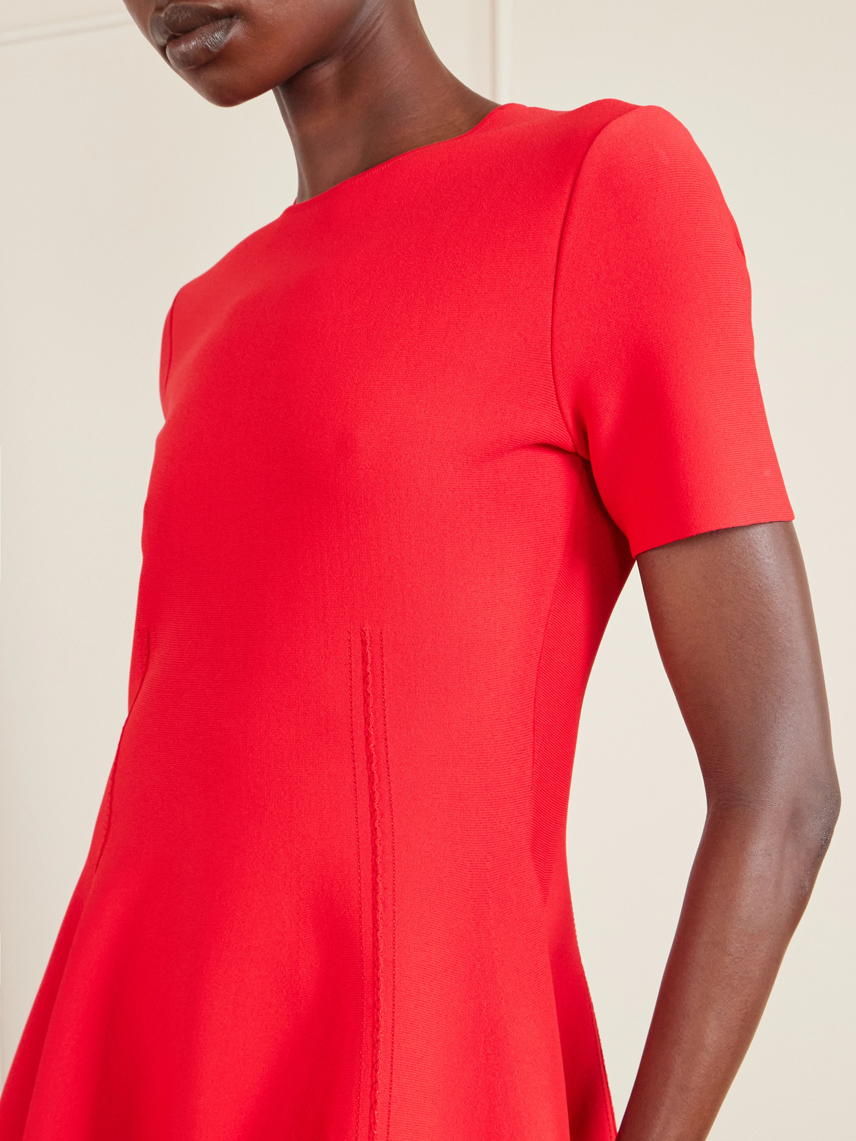 Alexander Mcqueen Mcqueen Short-sleeve Mini Dress In Red