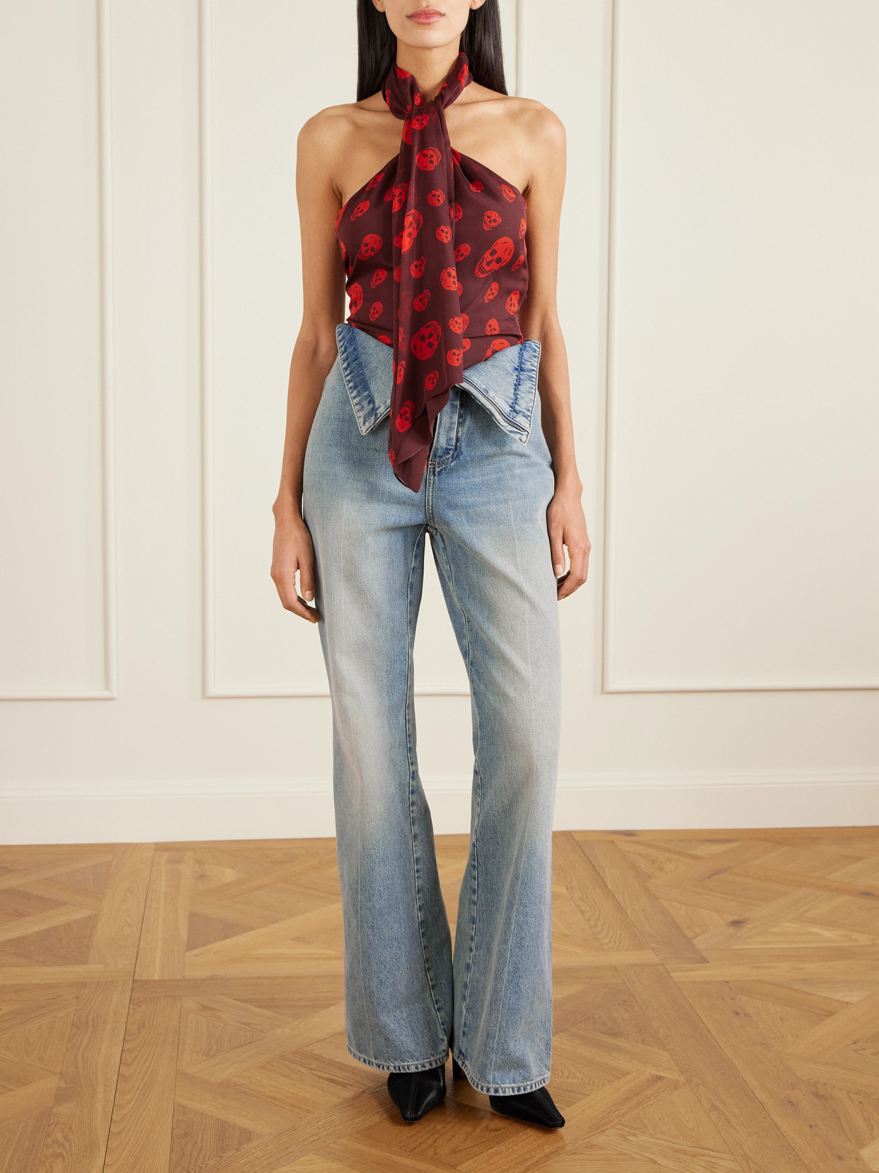 Alexander Mcqueen High-rise Flared Jeans In Blue