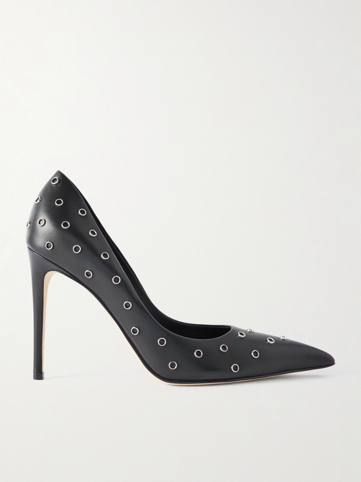 Alexander Mcqueen Mcqueen Grommet Pointed Toe Pump In Black