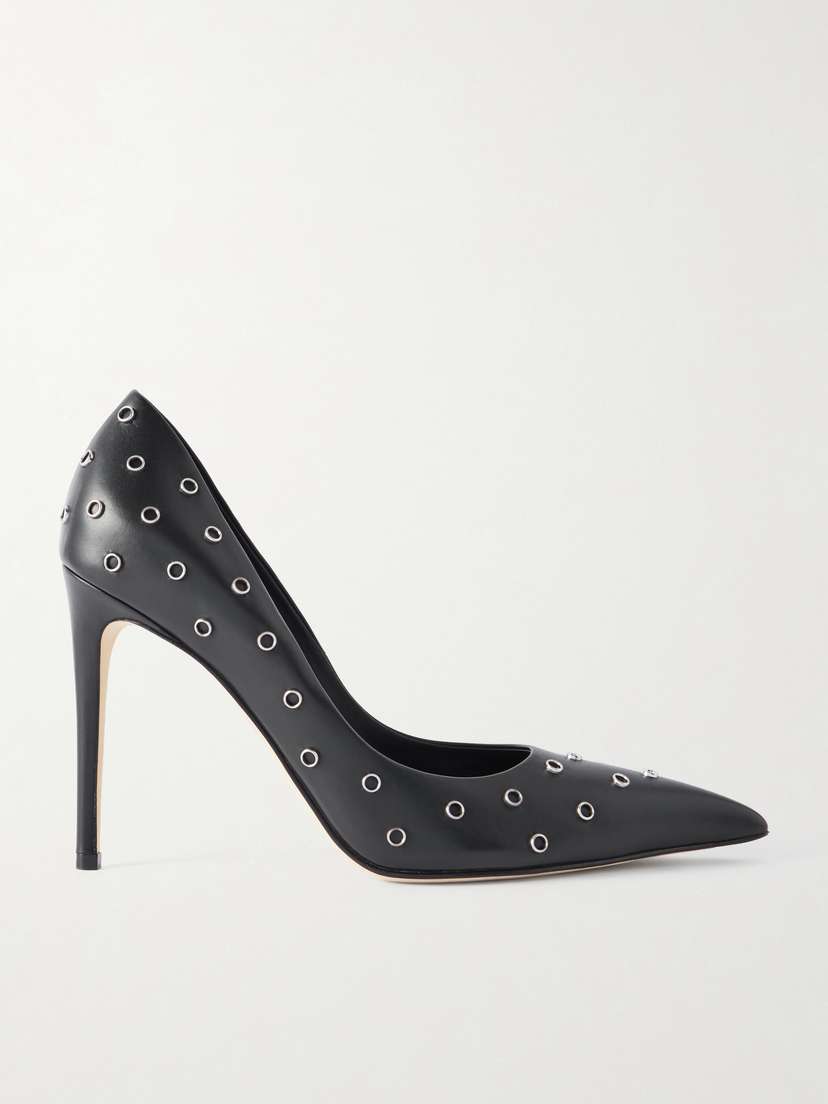 McQueen Embellished Leather Pumps