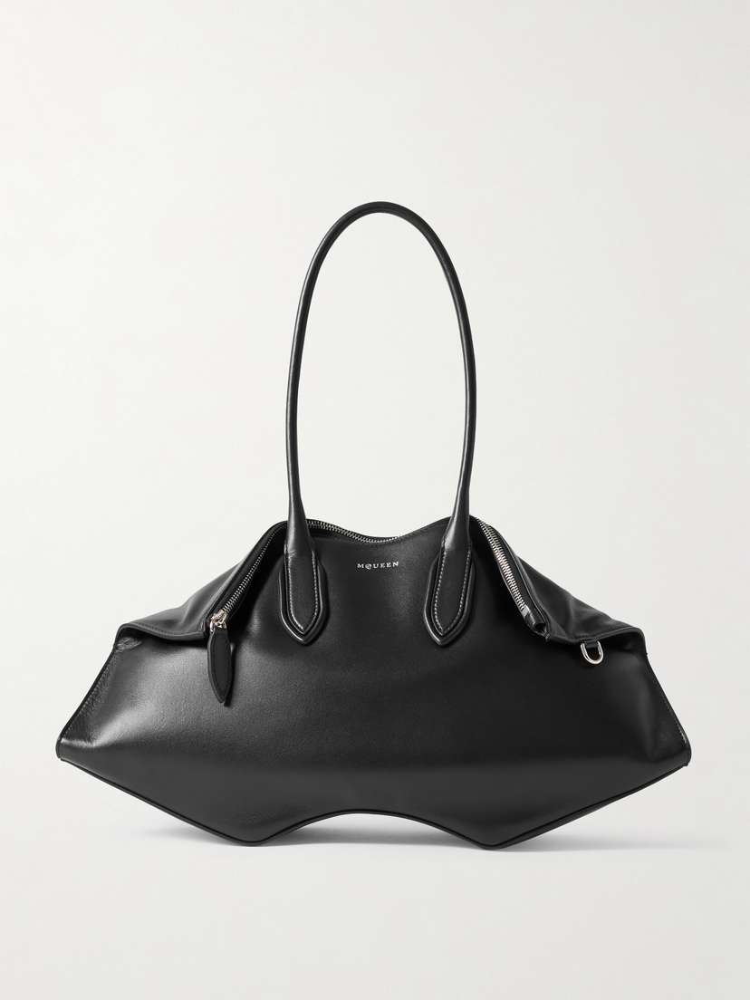 McQueen Manta Leather Shoulder Bag